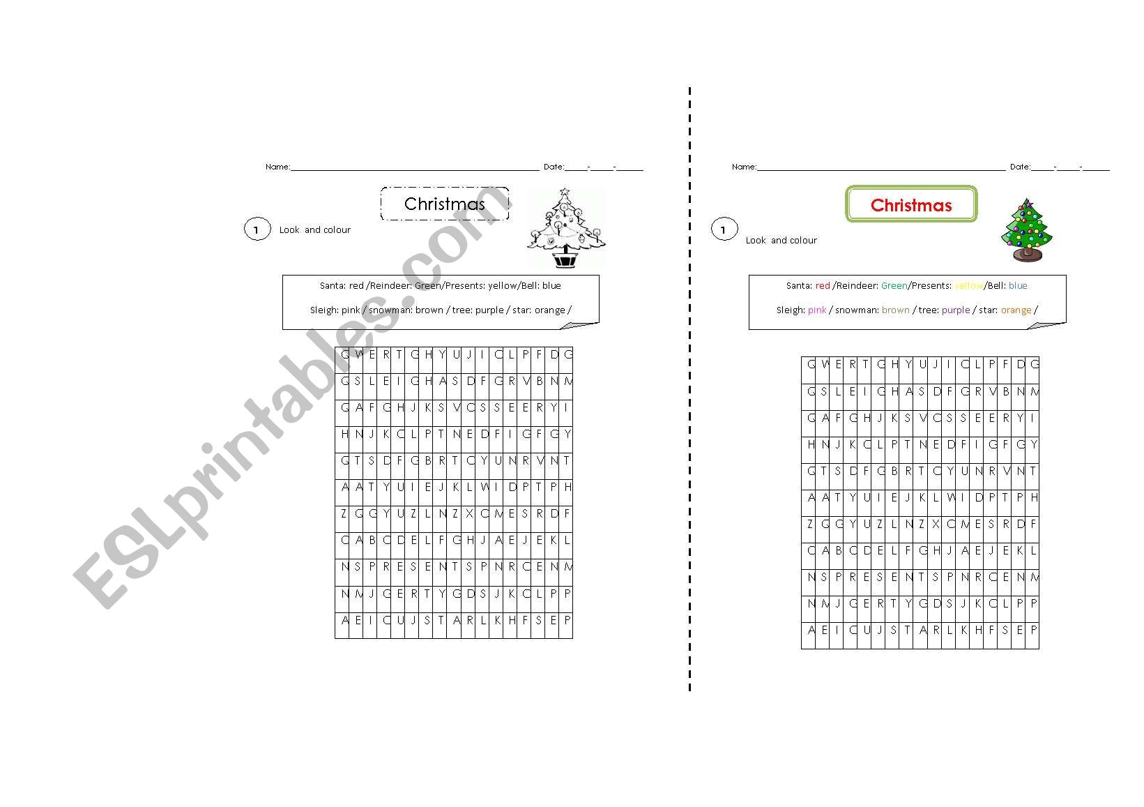 Christmas puzzle soup worksheet