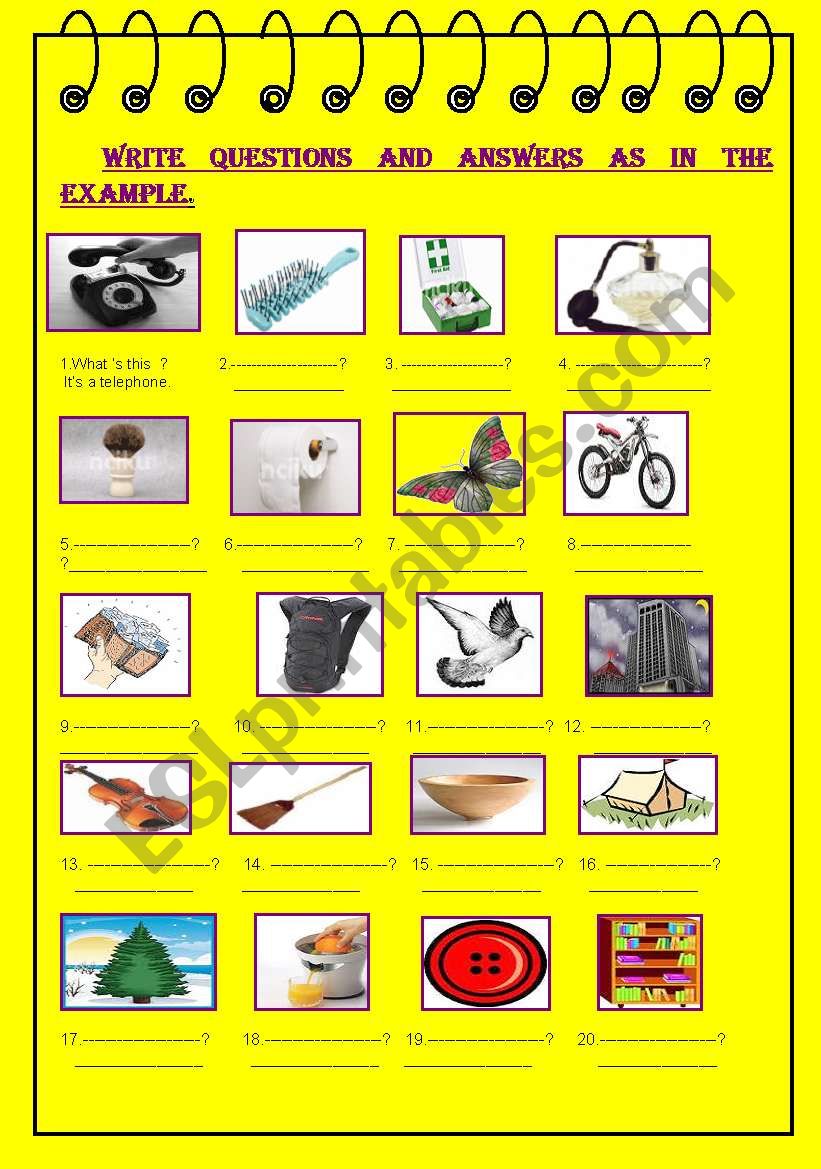 ASK QUESTIONS AND GIVE ANSWERS AS IN THE EXAMPLE (USING DEMONSTRATIVES)(RE-UPLOADED)(KEY INCLUDED)