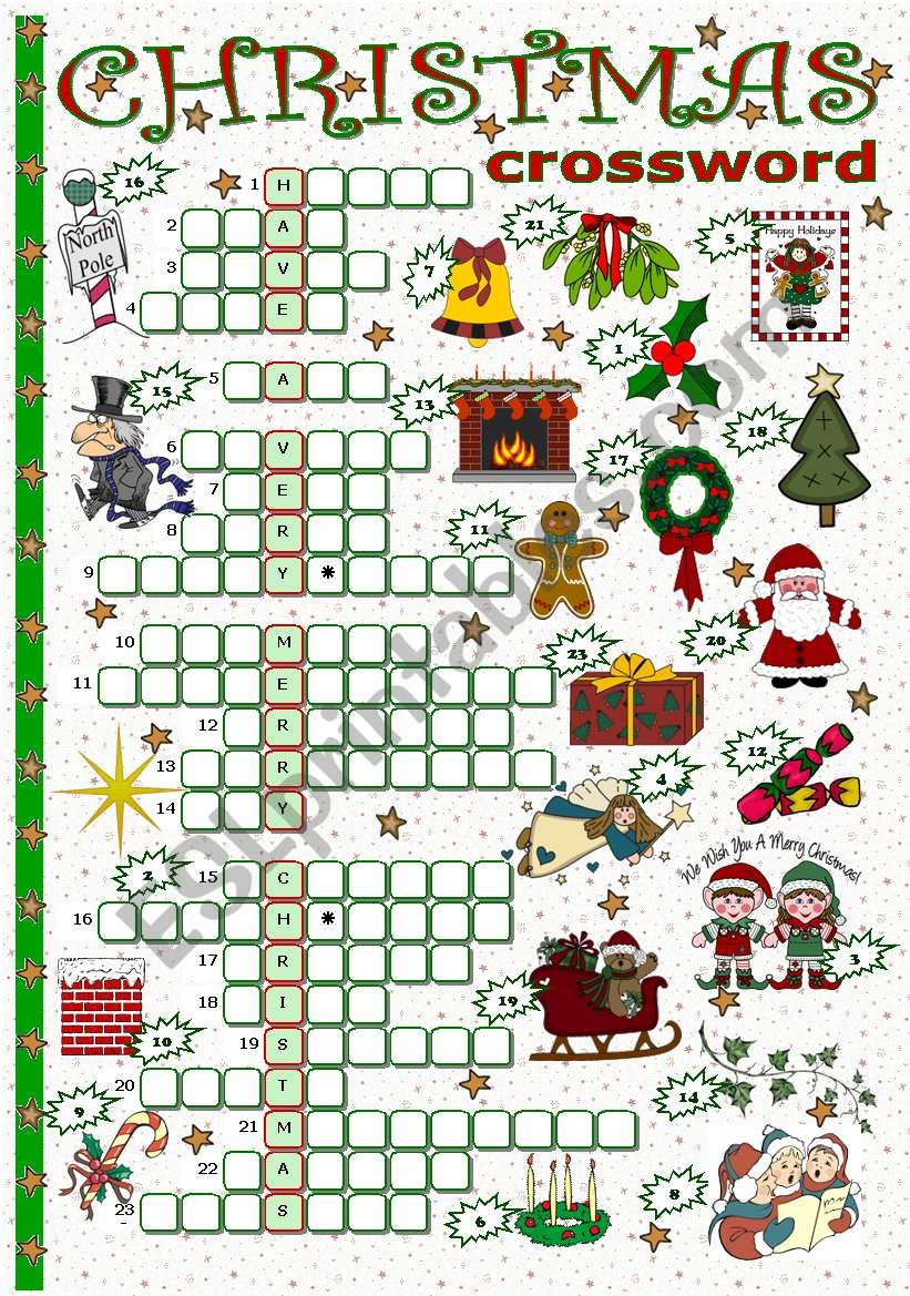 Free Printable Christmas Crossword Puzzles With Answers