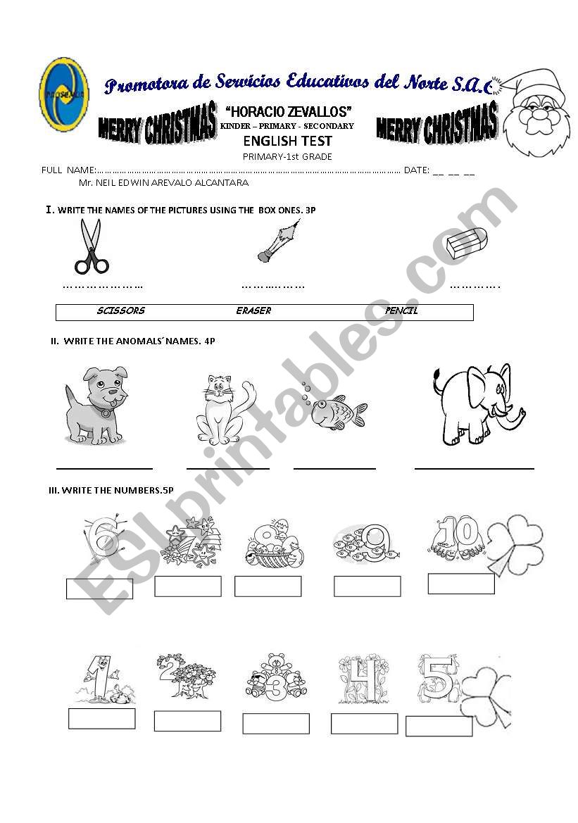 classroom objects toys and numbers