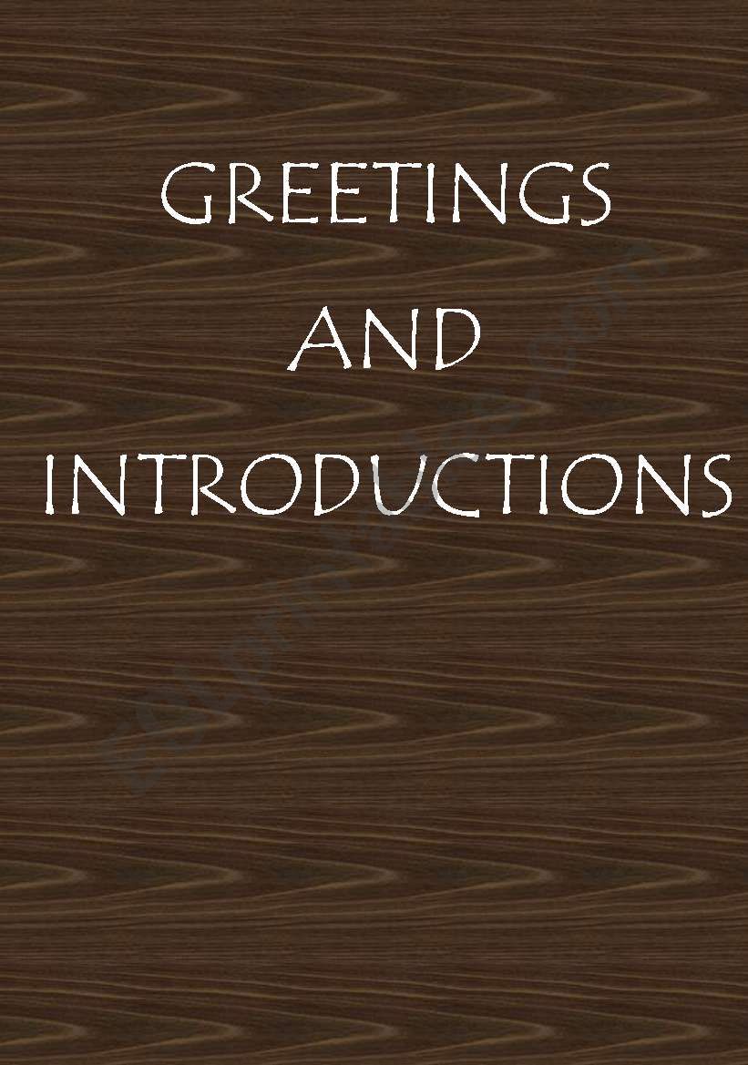 greetings and introductions worksheet