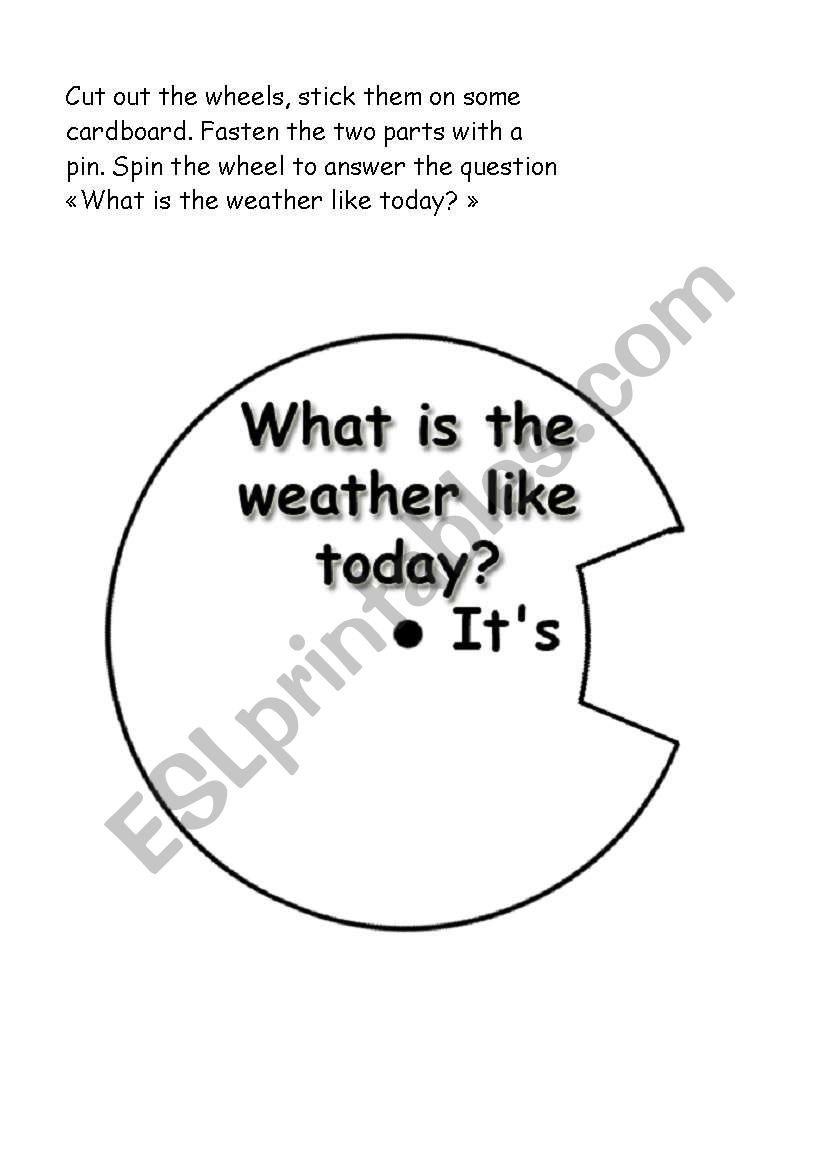 Weather wordwheel worksheet