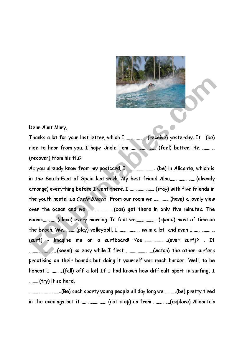 Mixed tenses worksheet