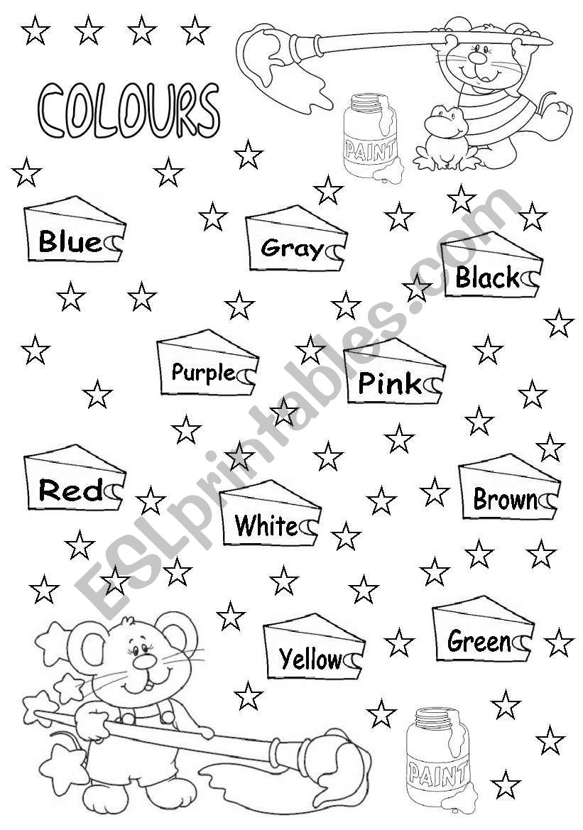 colours worksheet