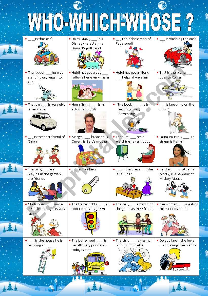 RELATIVE PRONOUNS -EDITABLE- worksheet