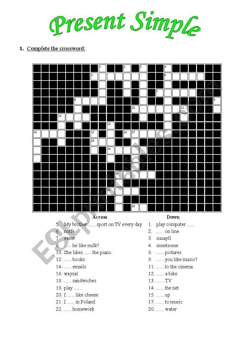 Present Simple worksheet