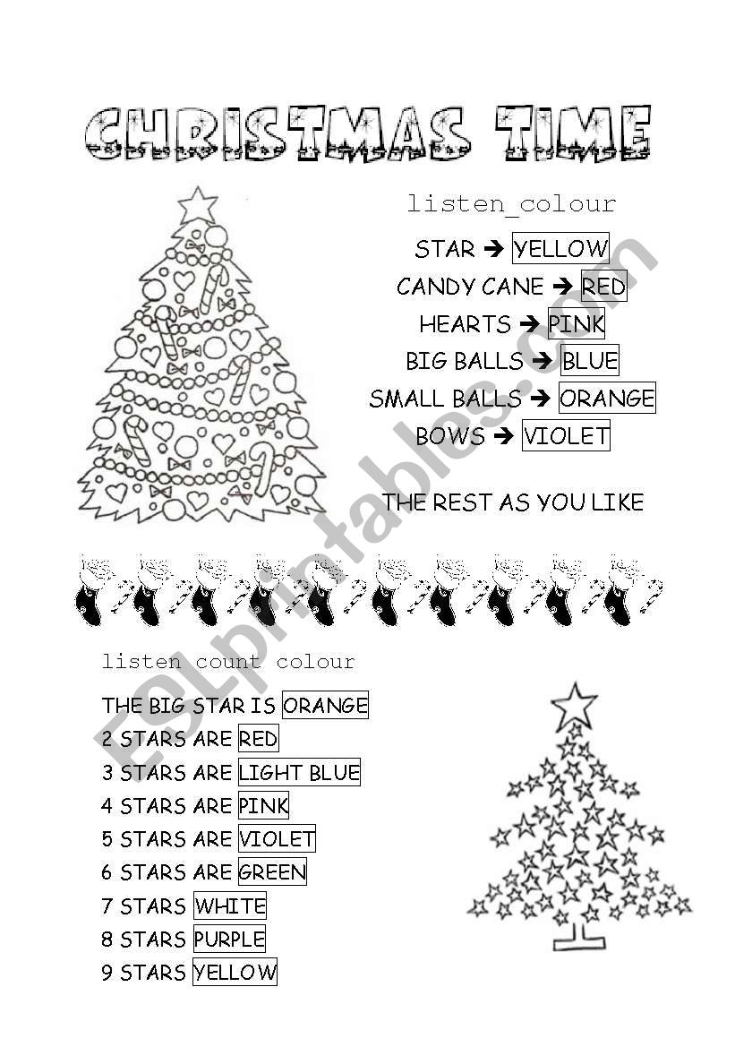 christmas time 1 worksheet