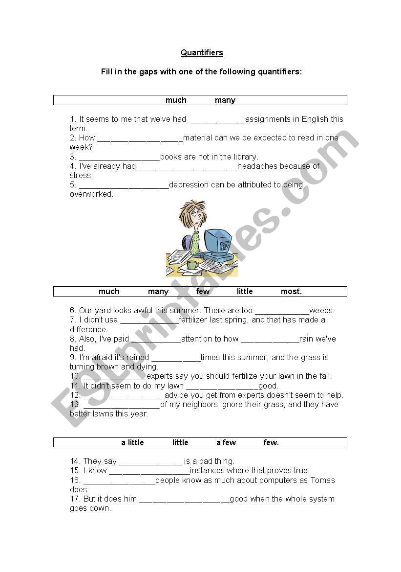 Quantifiers worksheet