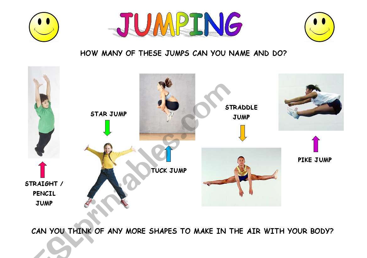 Jumping worksheet