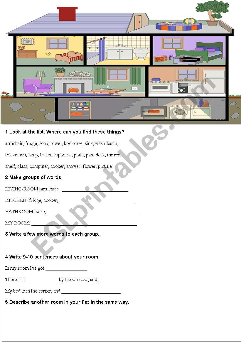 this is our house worksheet
