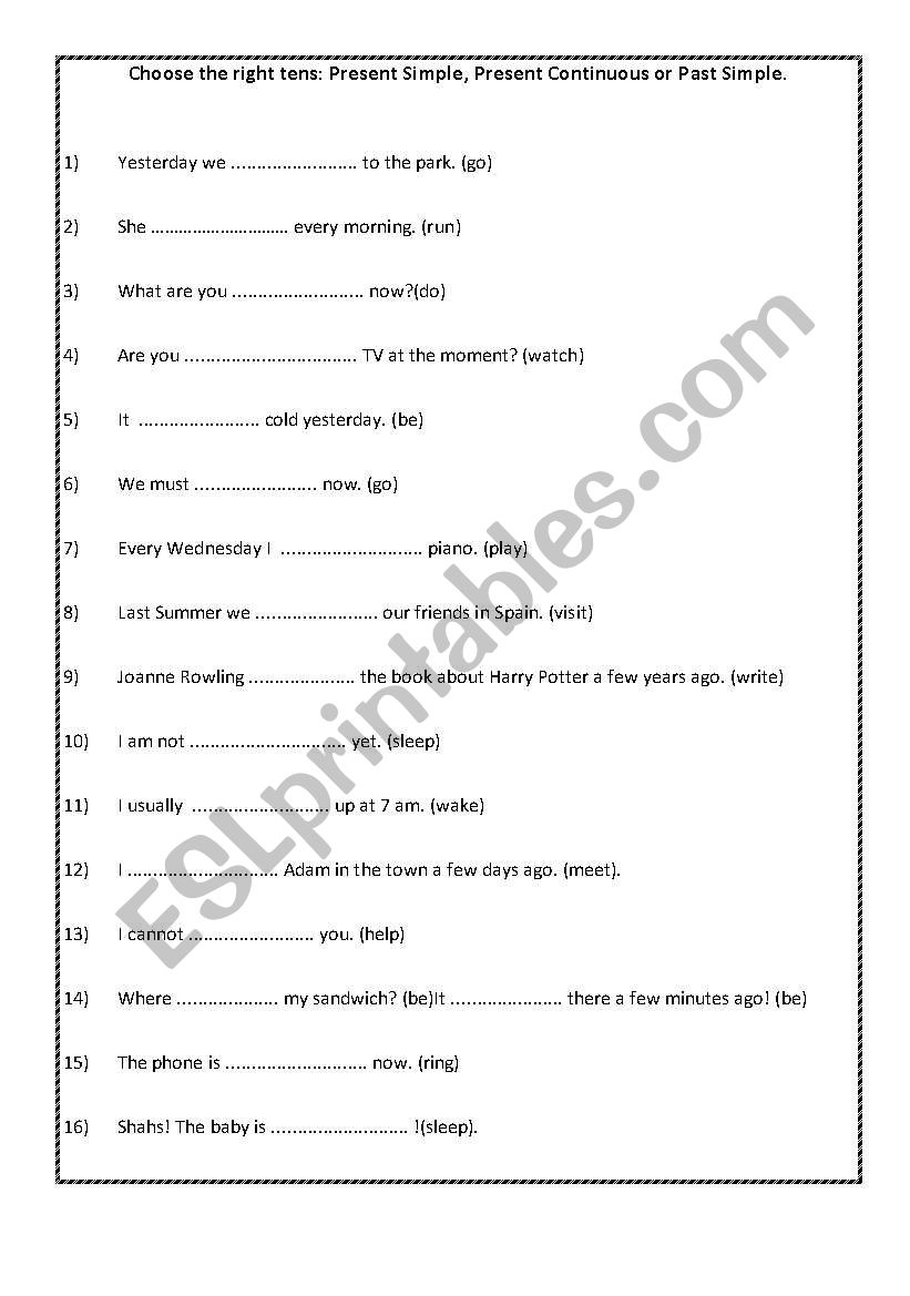 Choose the right tens worksheet
