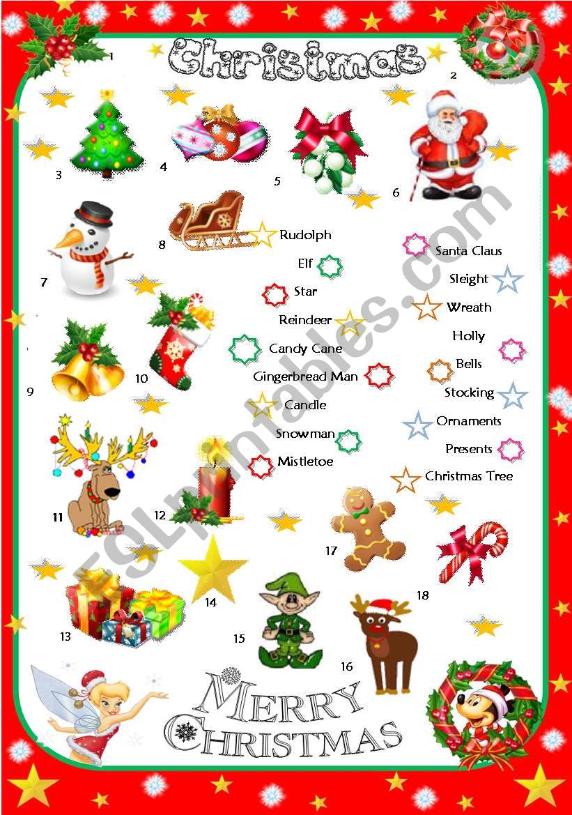 CHRISTMAS MATCHING 1/2 - EDITABLE