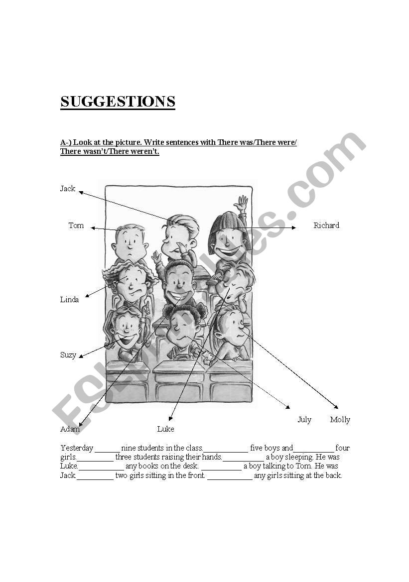 suggesstions worksheet