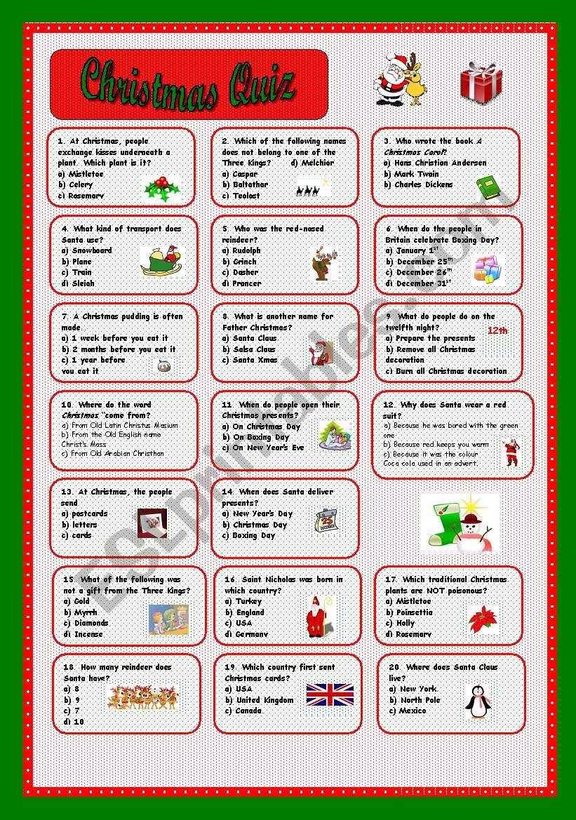 Christmas Quiz worksheet