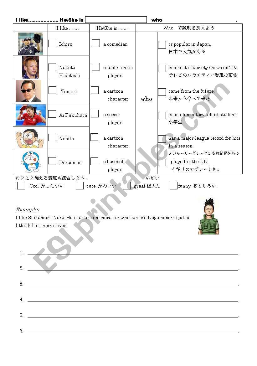 Relative pronouns worksheet
