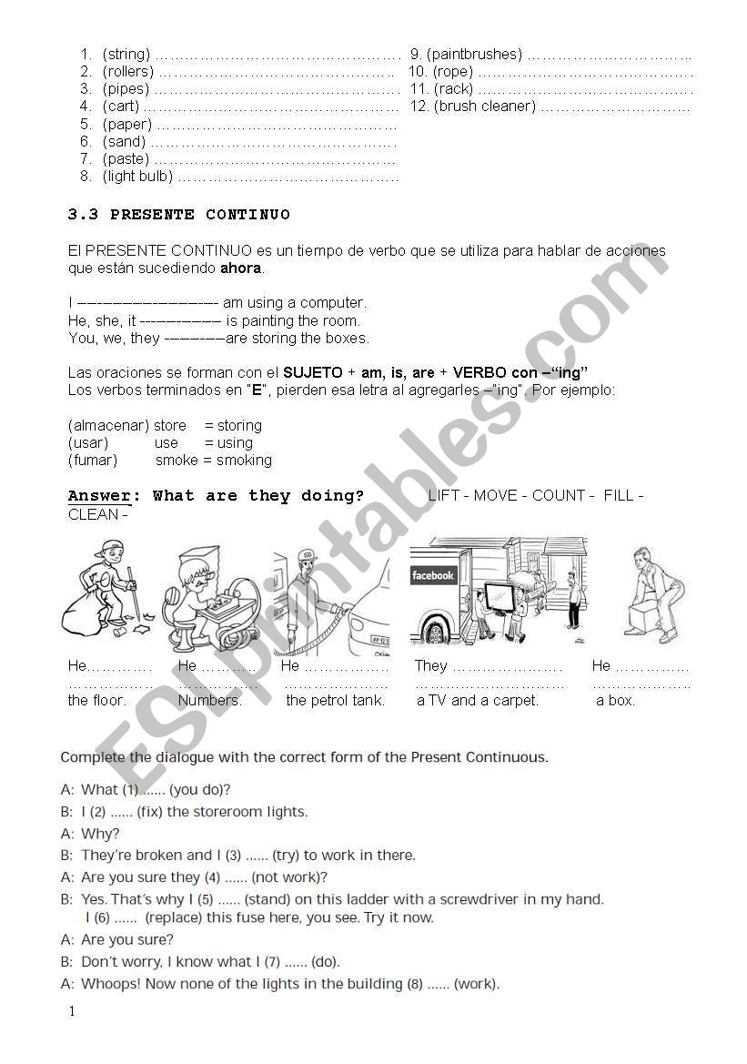 Technical English - Set 2/4 worksheet