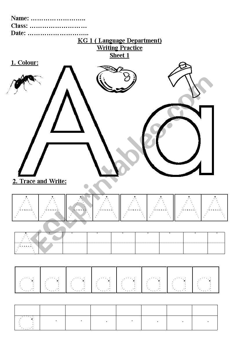 Aa worksheet