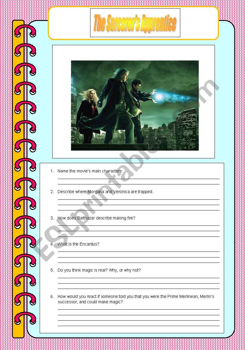 The Sorcerers Apprentice worksheet