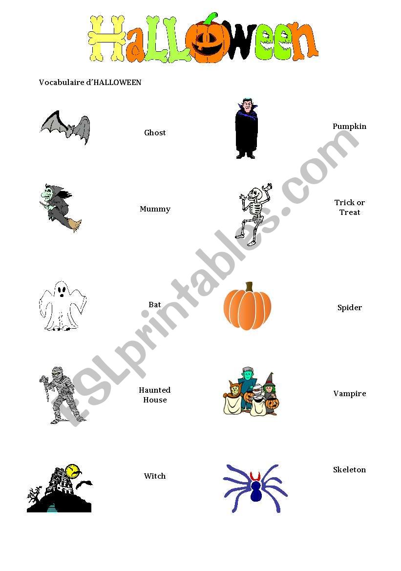 Halloween Matching Worksheet worksheet