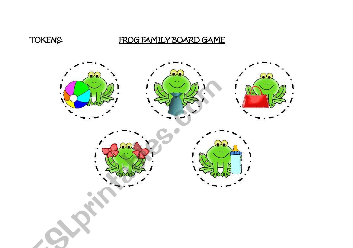 Frog Family - Board game - Tokens part 2