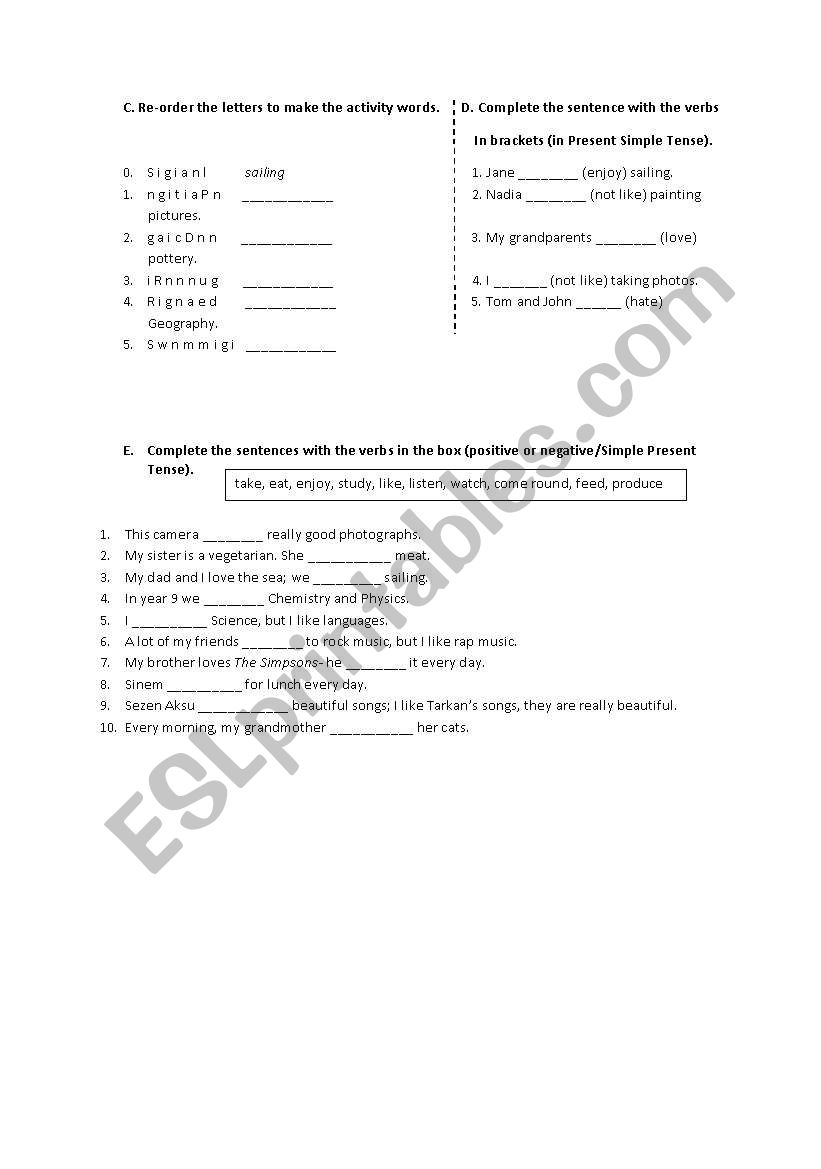 evaluation of present simple 2