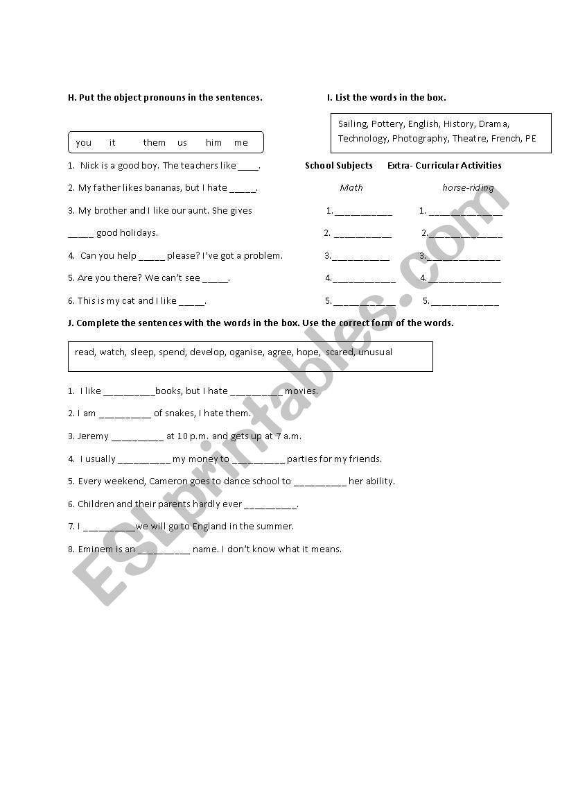 evaluation of present simple 4