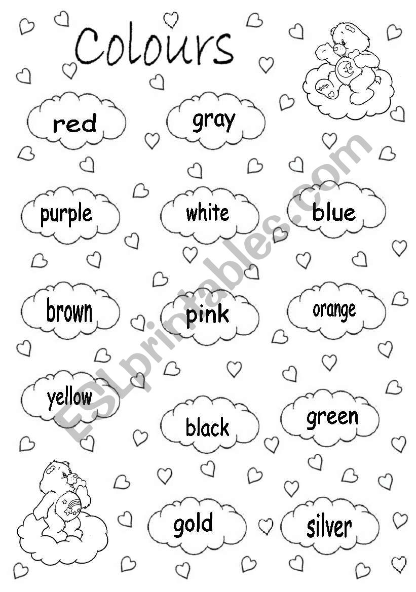 colours 2 worksheet