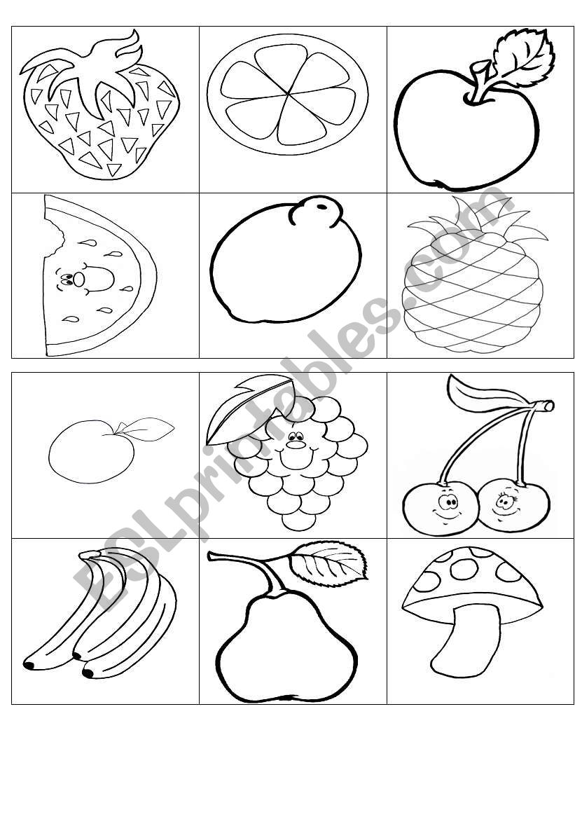 Bingo_Fruits worksheet