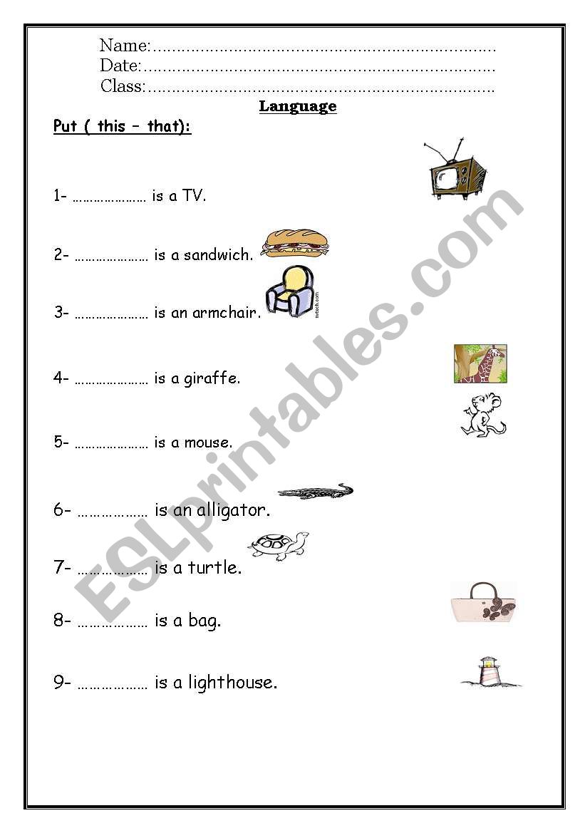 This That worksheet