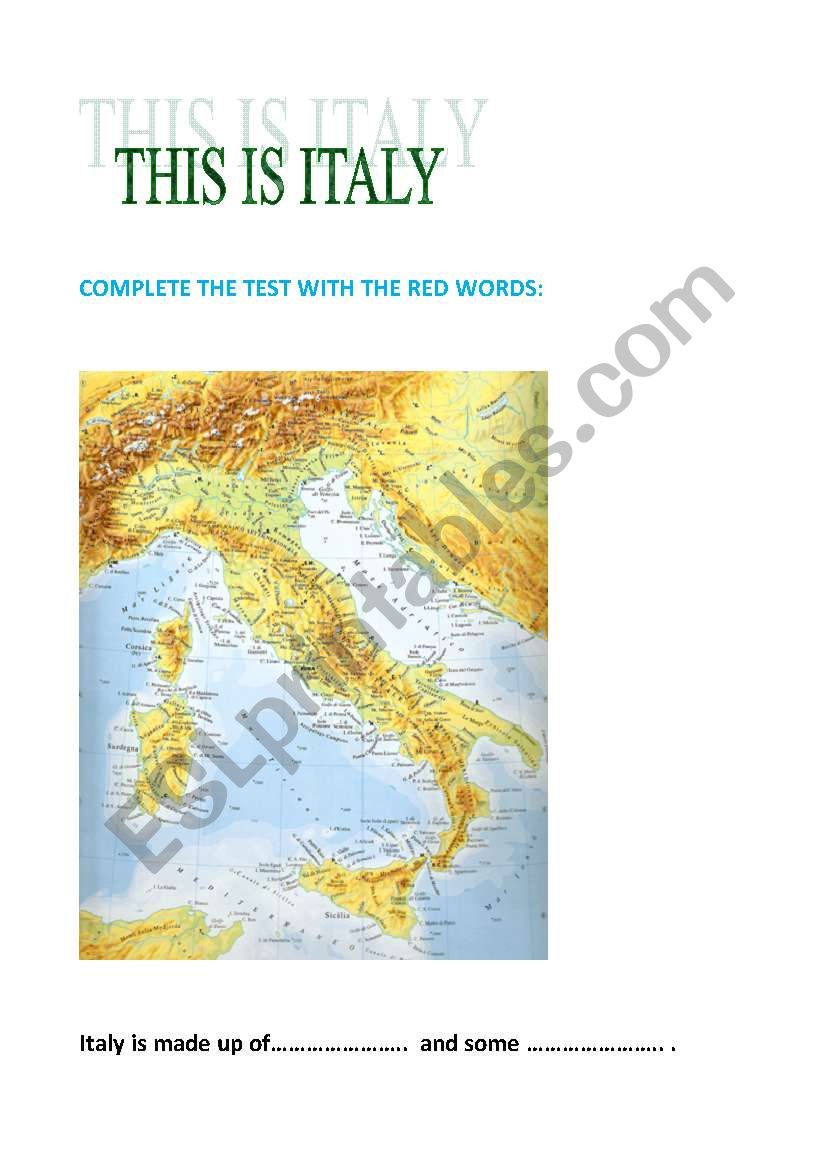 this is italy worksheet