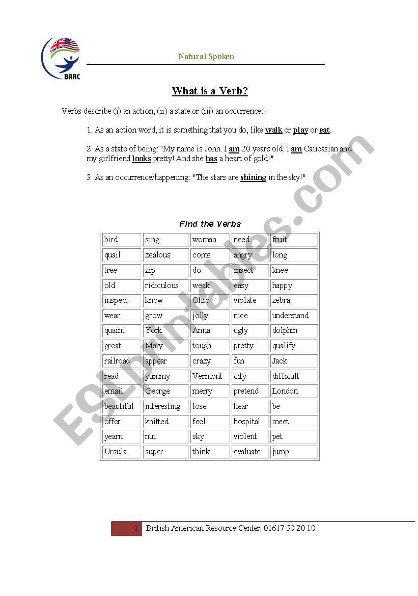 What is a Very? worksheet