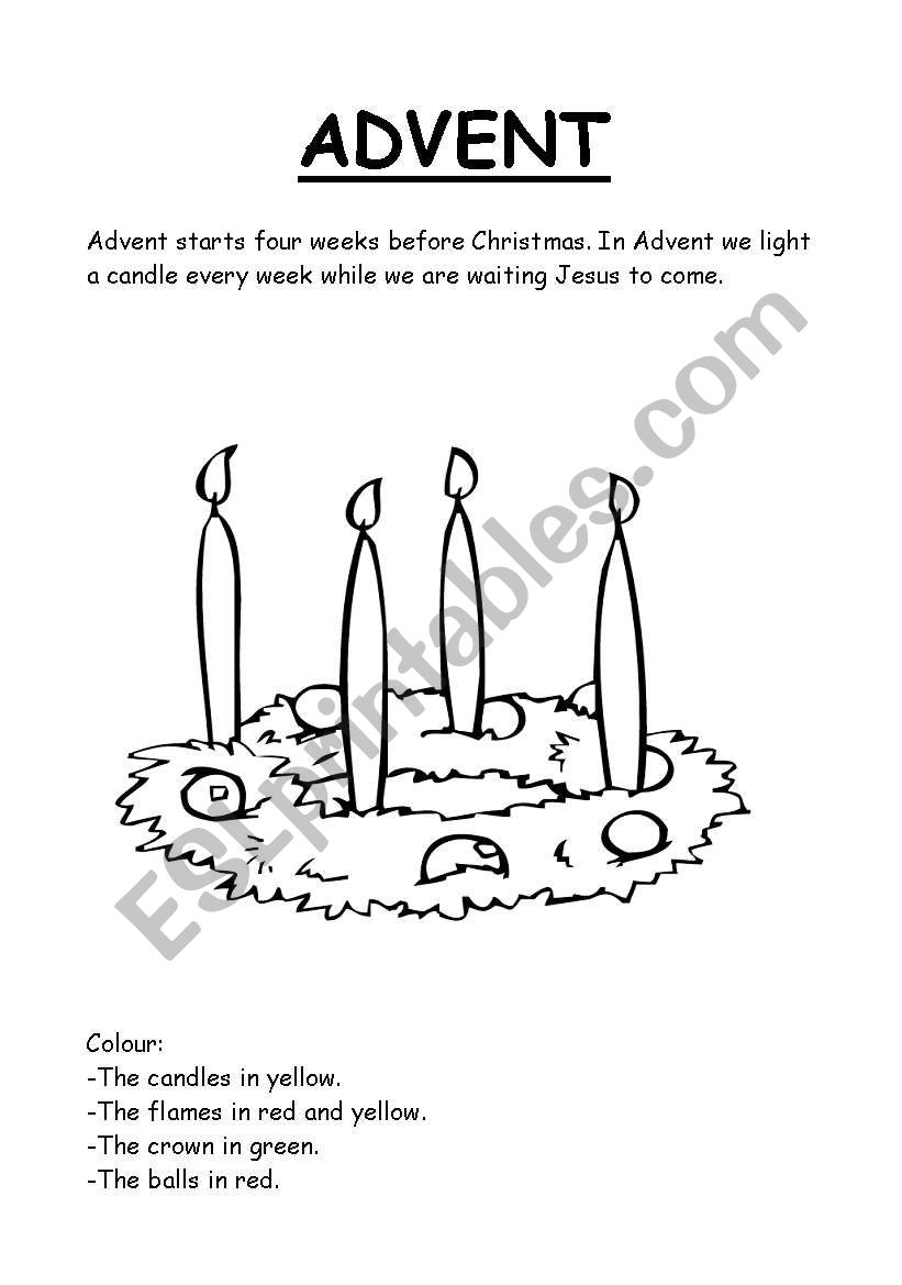 Advent worksheet