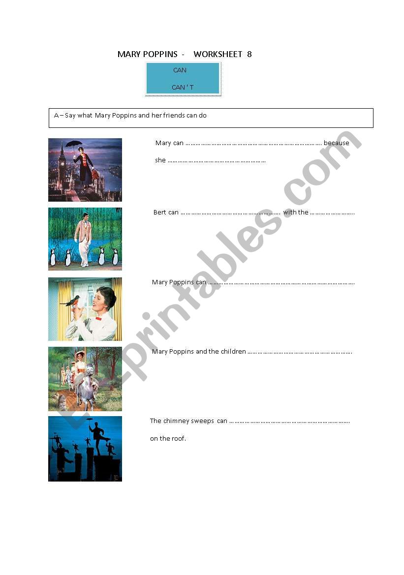 Mary Poppins Worksheet n 8 worksheet