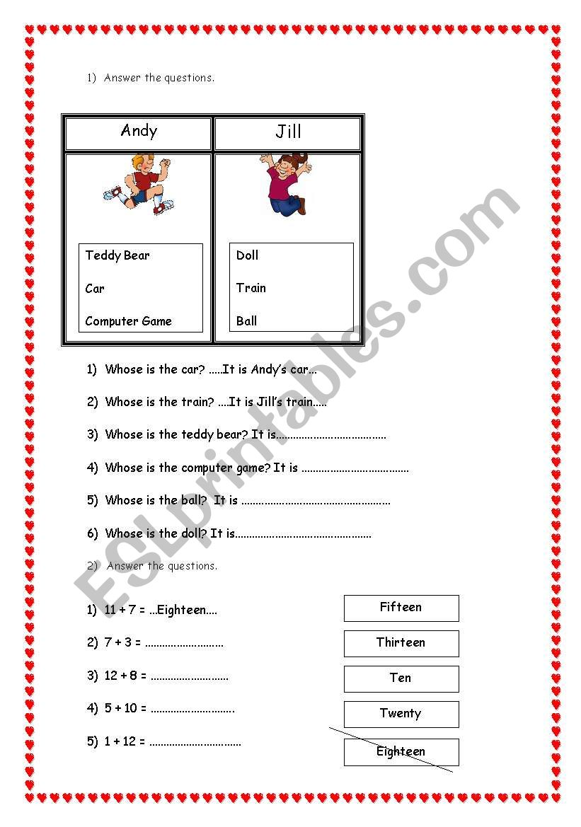 Revision for 2nd Graders worksheet