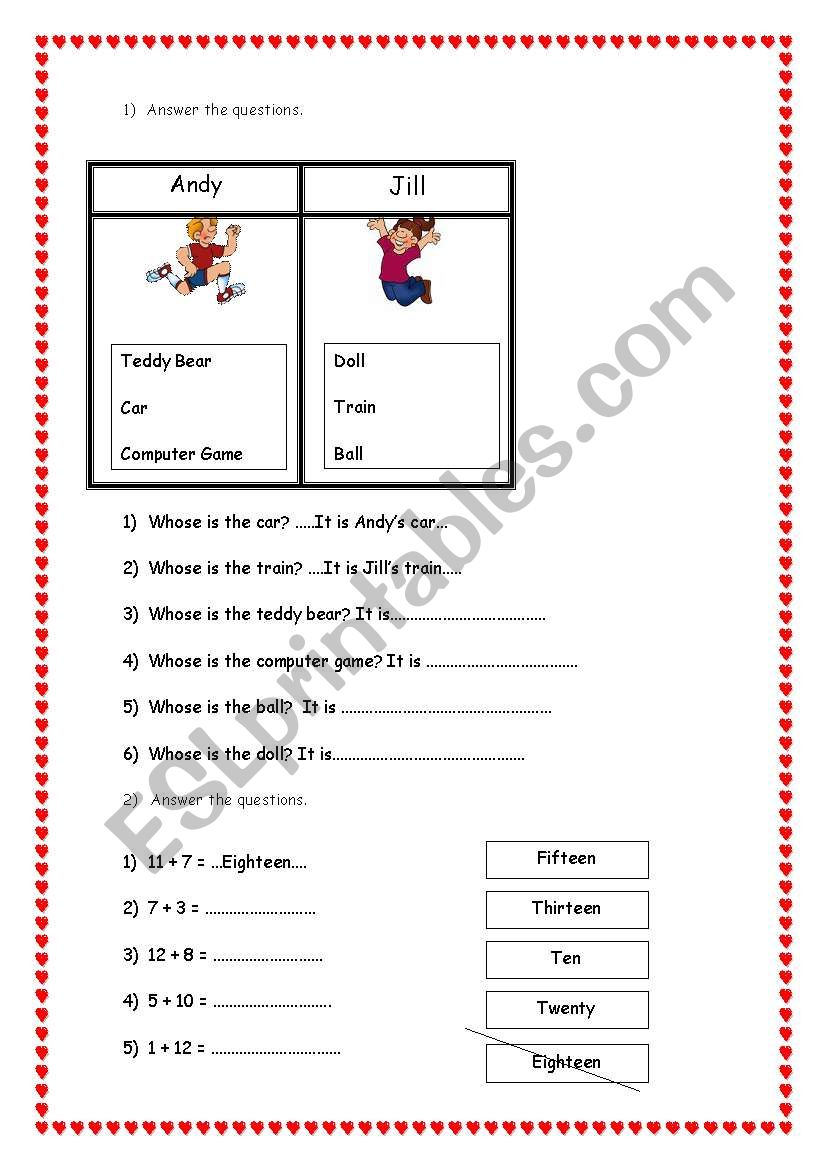 Revision for 2nd Graders worksheet