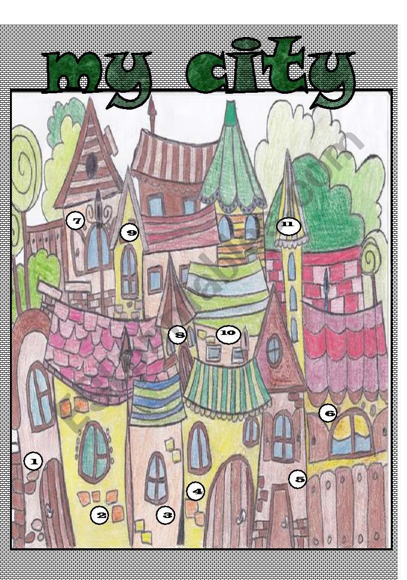 my city (2 pages) worksheet