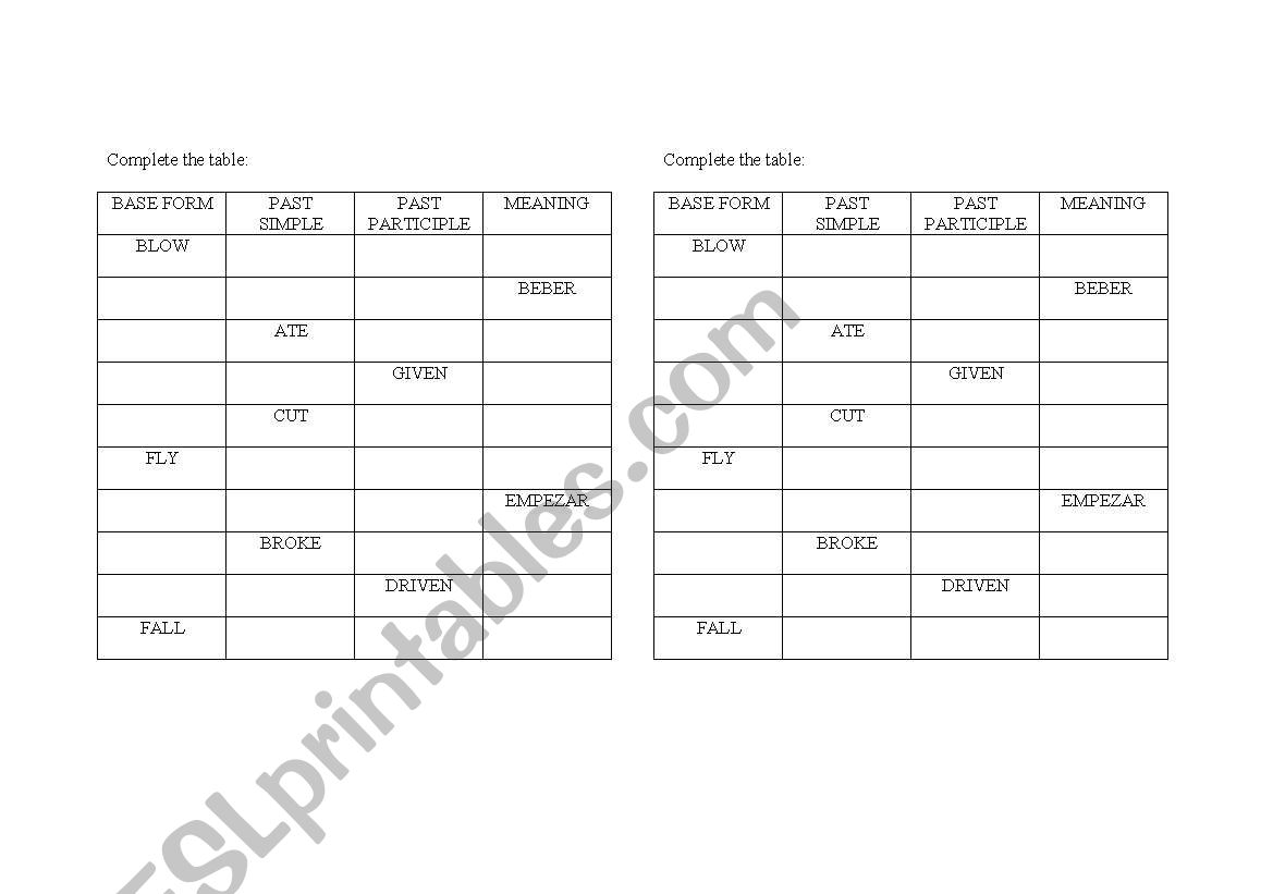 verbs quiz worksheet