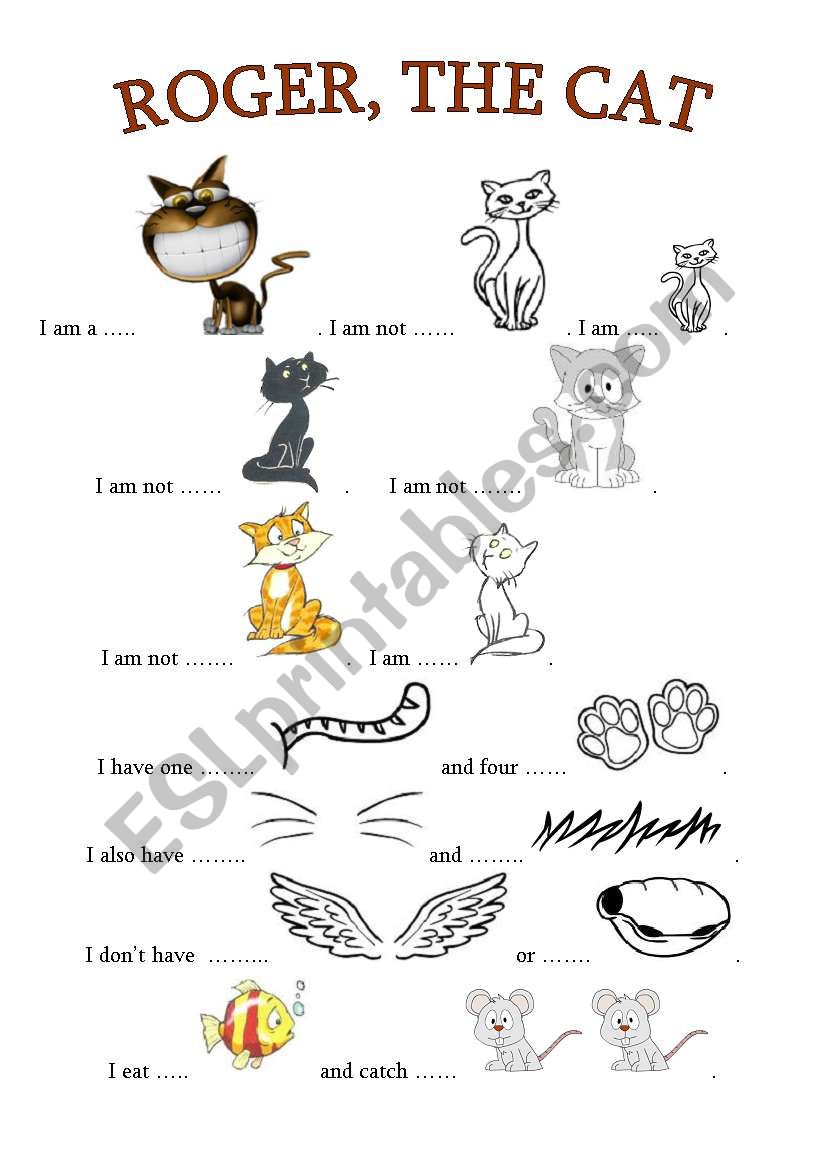 Roger, the Cat worksheet