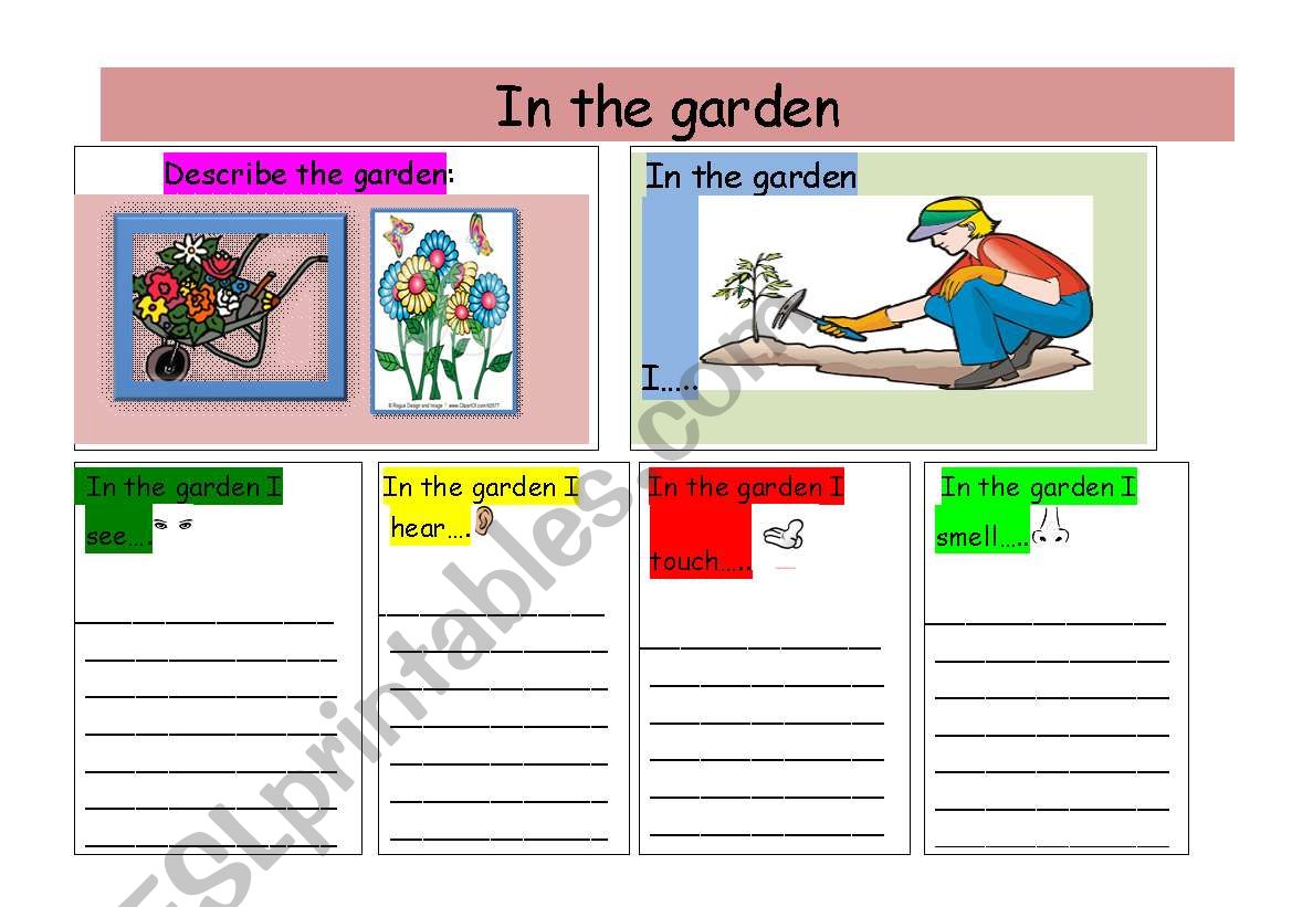 In the garden worksheet