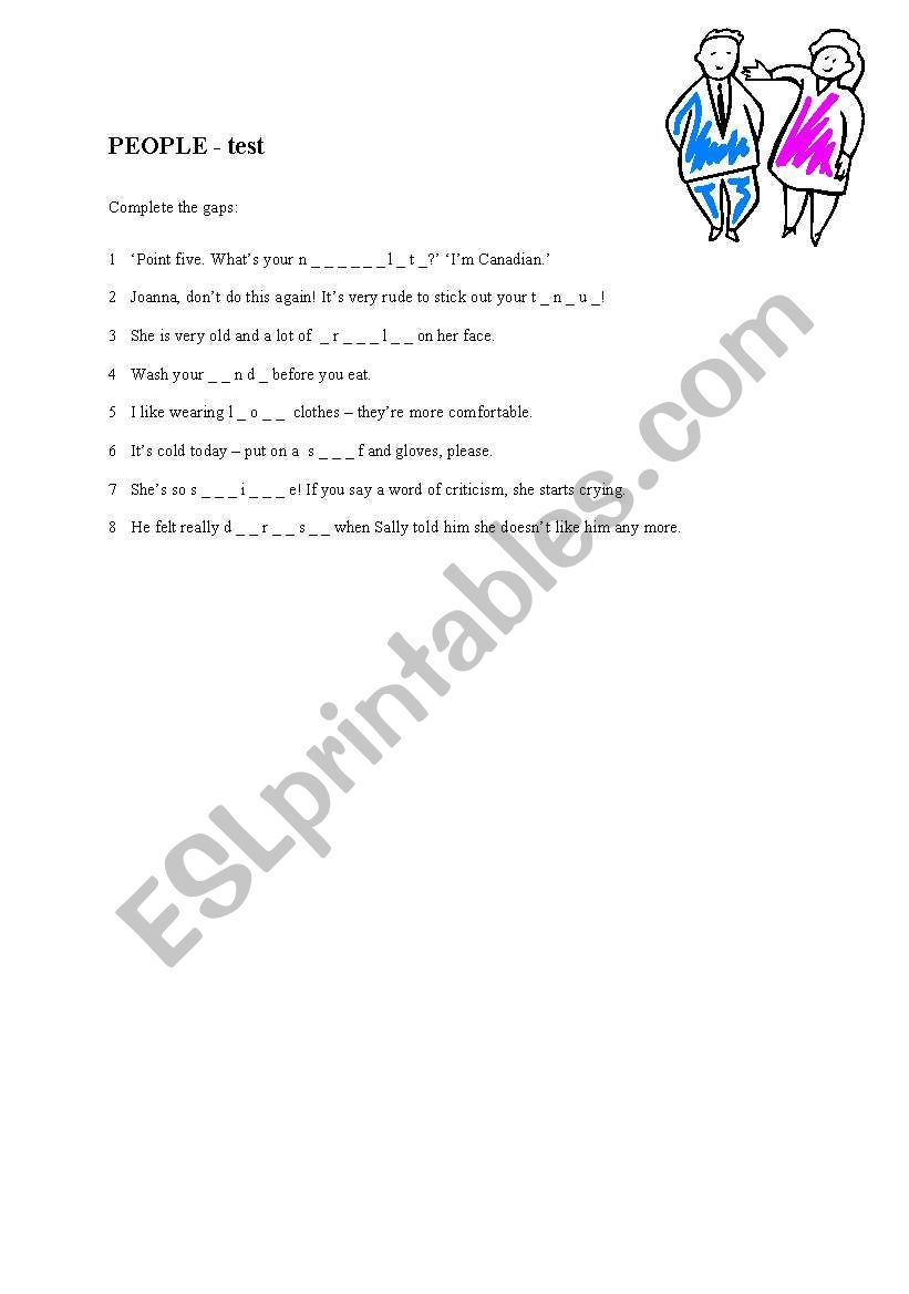 People worksheet