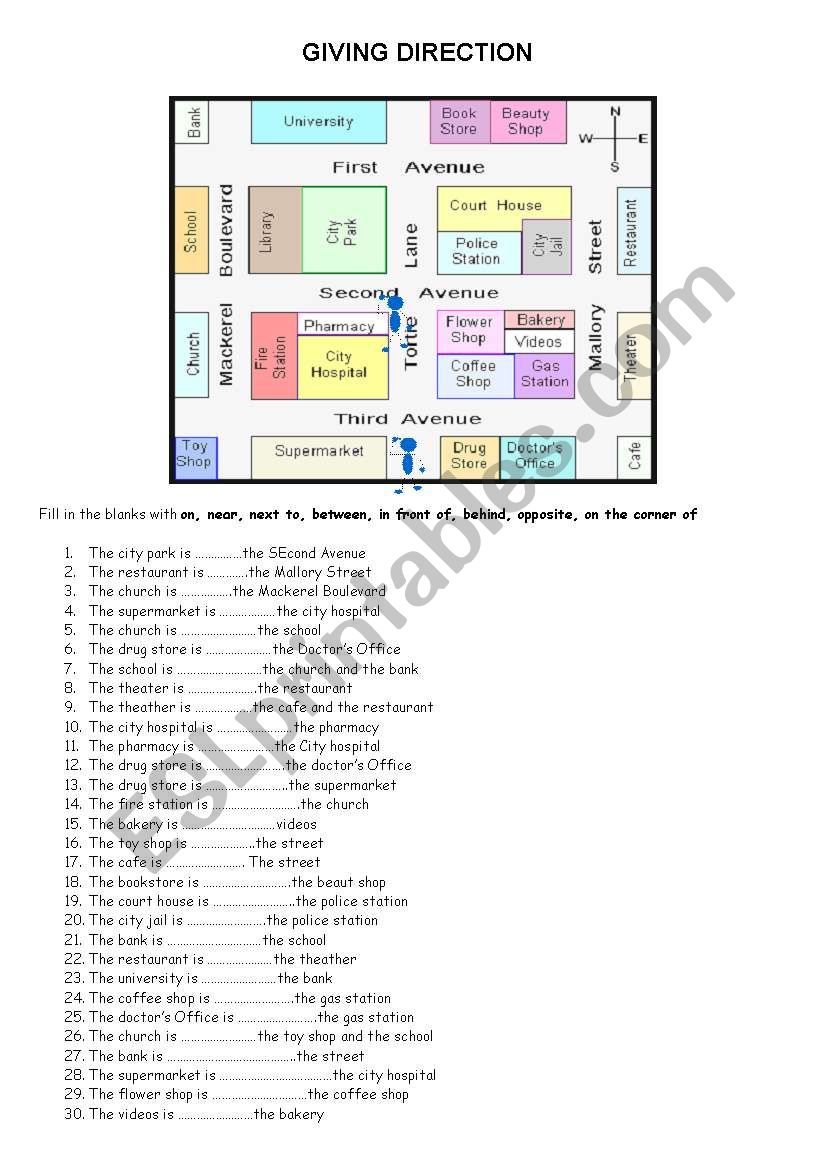 DIRECTION worksheet