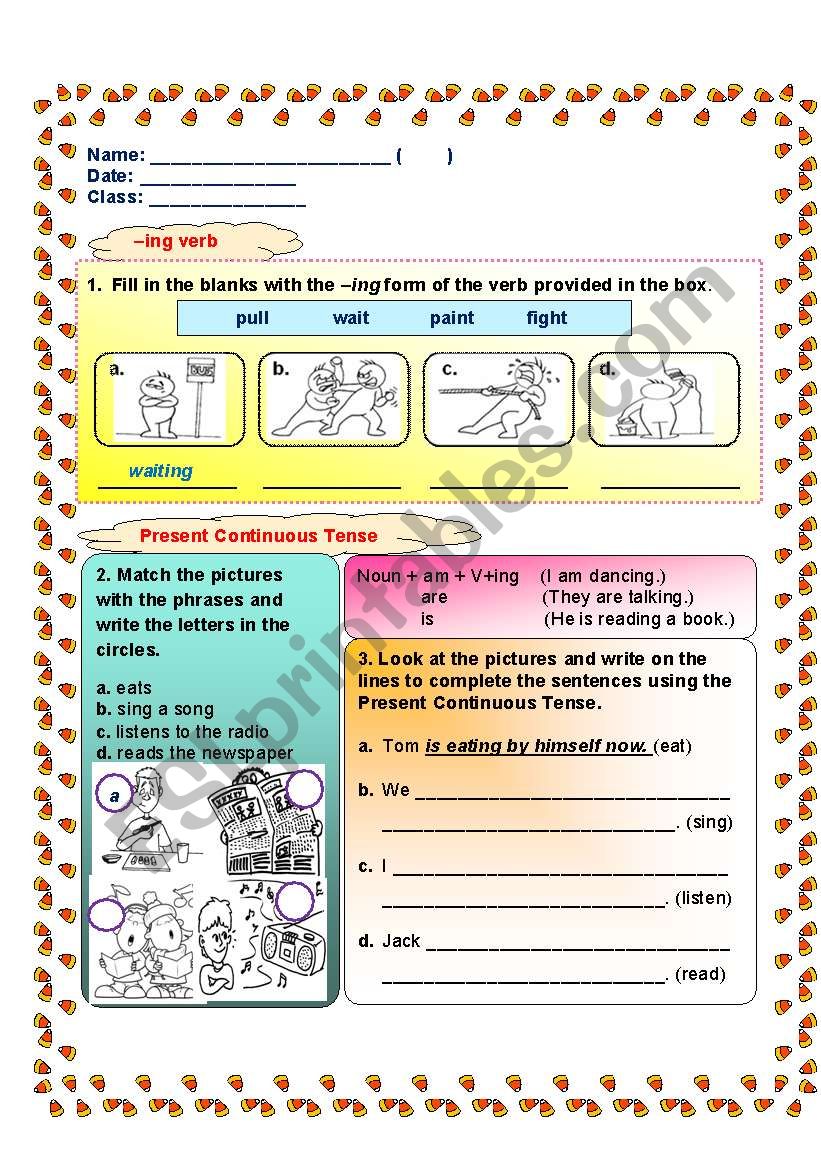 Verbs and Present Continuous Tense