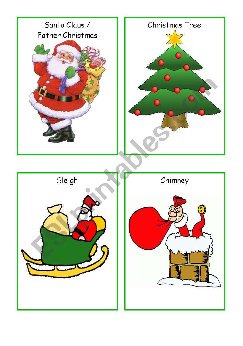 Christmas Flashcards- set of 24
