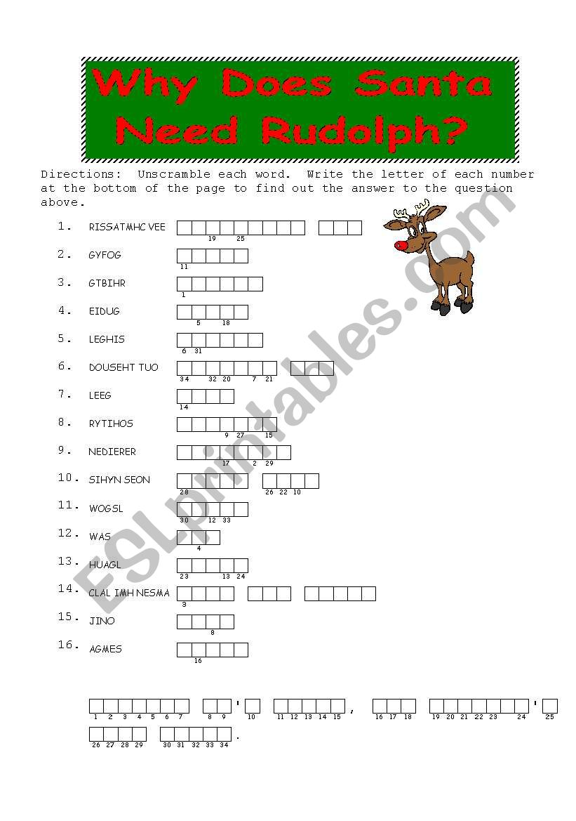 Rudolph the Red Nosed Reindeer Double Puzzle
