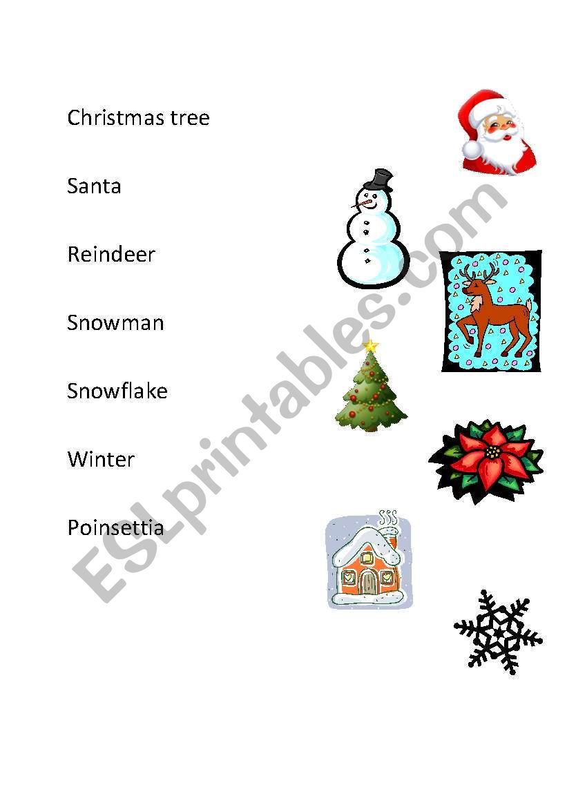 Christmas Matching worksheet