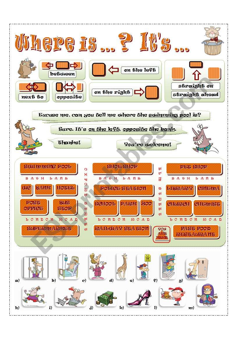 WHERE IS THE ... ? worksheet