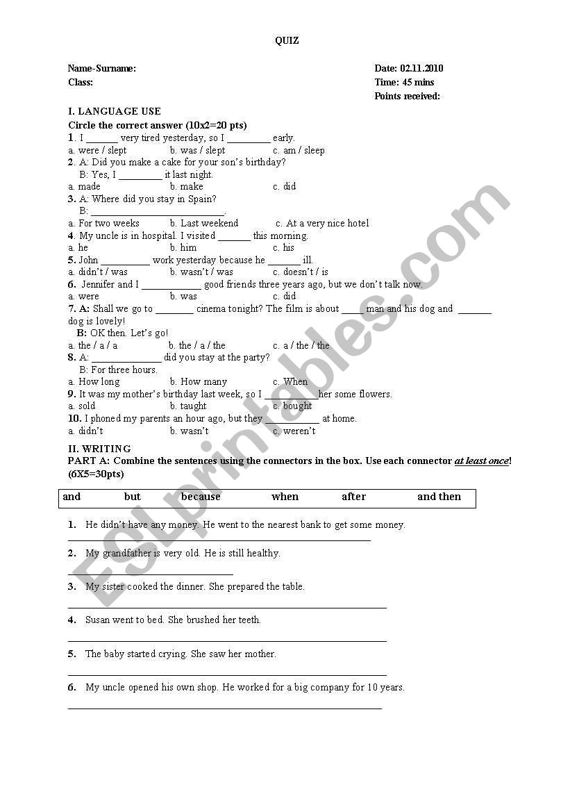 ENGLISH TEACHER worksheet