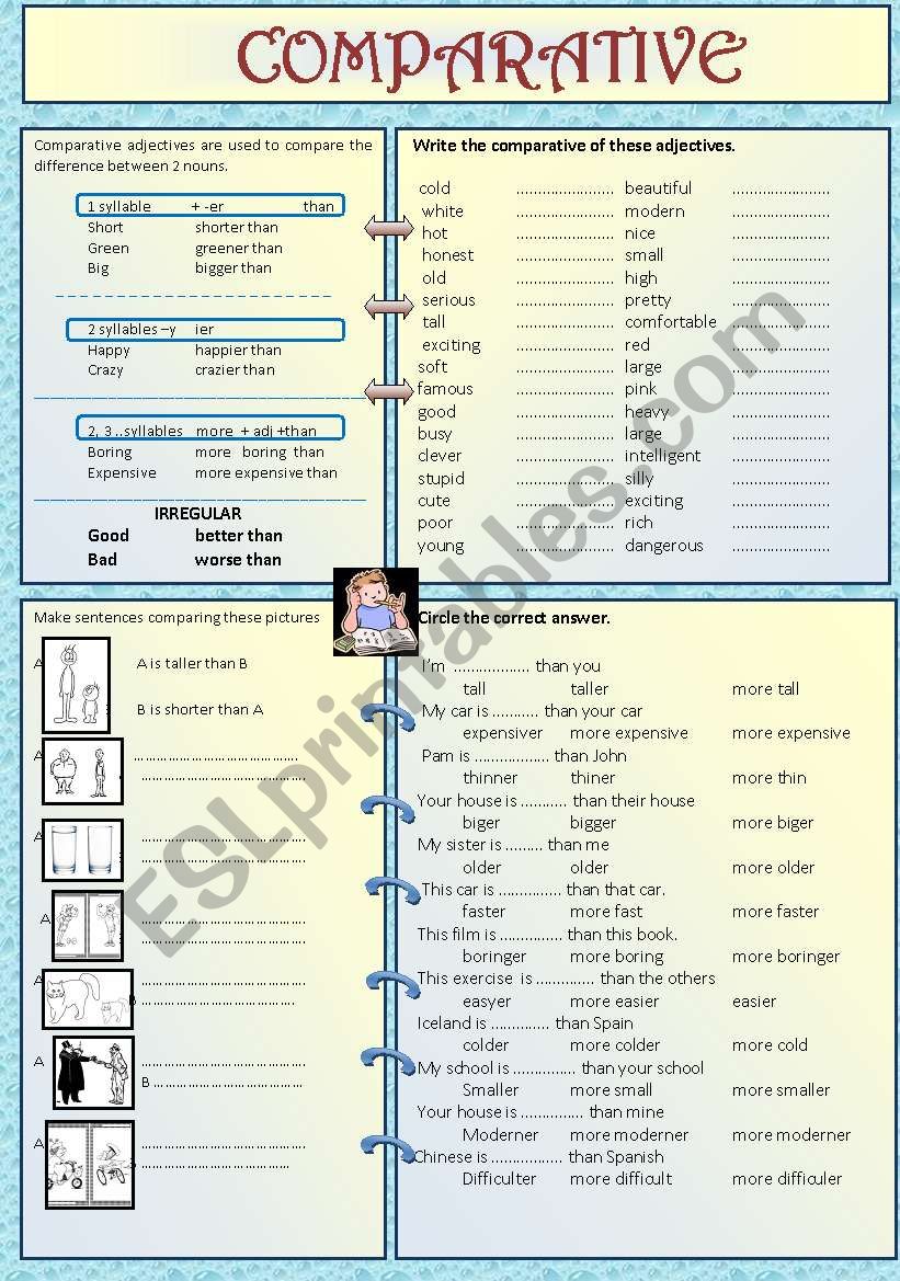 comparative worksheet