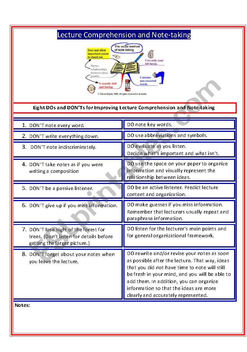 The 8 DOs and DONTs for Improving Note-Taking (1)