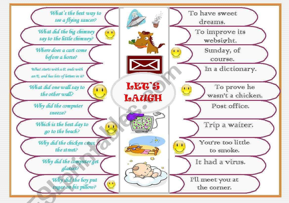 Lets laugh worksheet